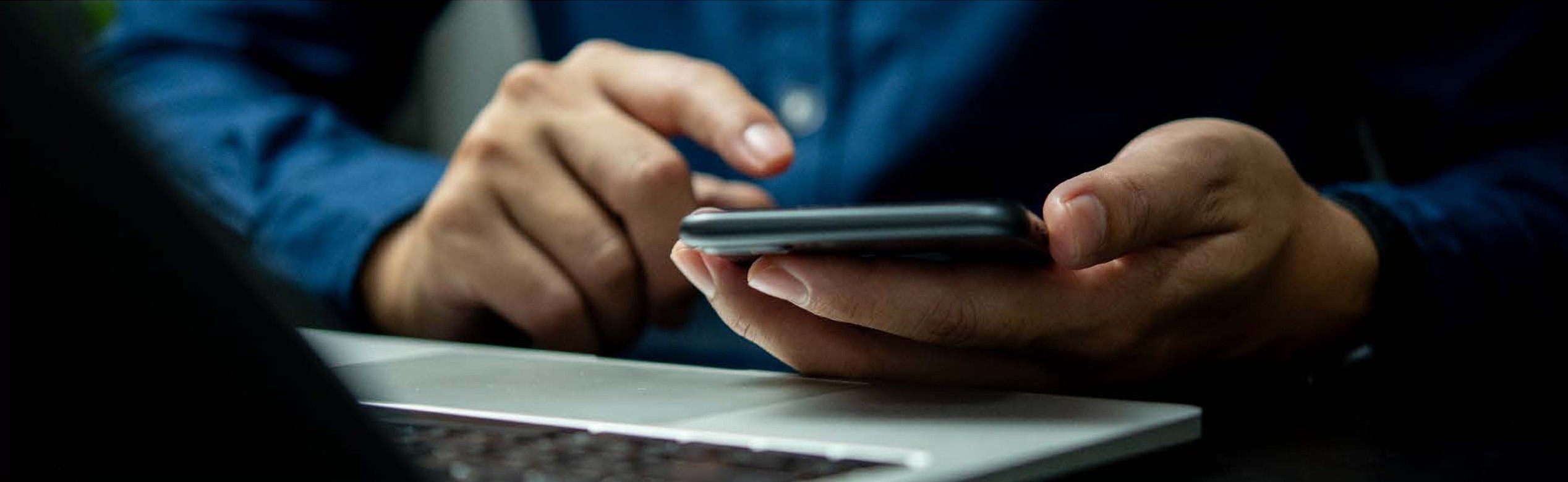 Person using a mobile phone
